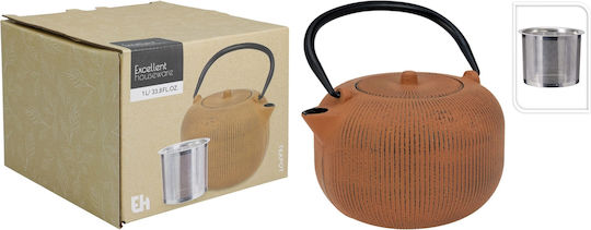 Excellent Houseware Τσαγιέρα με Φίλτρο Μαντεμένια 1000ml