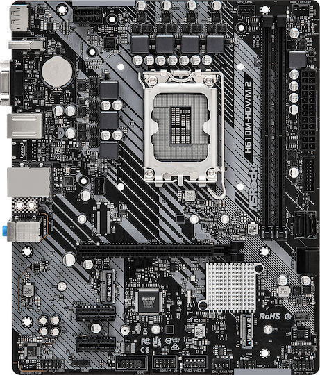 ASRock H610M-HDV/M.2+ D5 Motherboard Micro ATX με Intel 1700 Socket 90-MXBM50-A0UAYZ