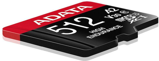 Adata High Endurance microSDXC 512GB U3 V30 A2 UHS-I 100MB/s with Adapter