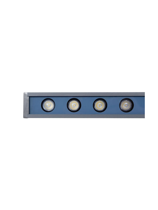 GloboStar Lampa De Podea Pentru Exterior LED Mașină De Spălat Pe Perete 24W Cu Lumină Alb Natural IP65 Gri