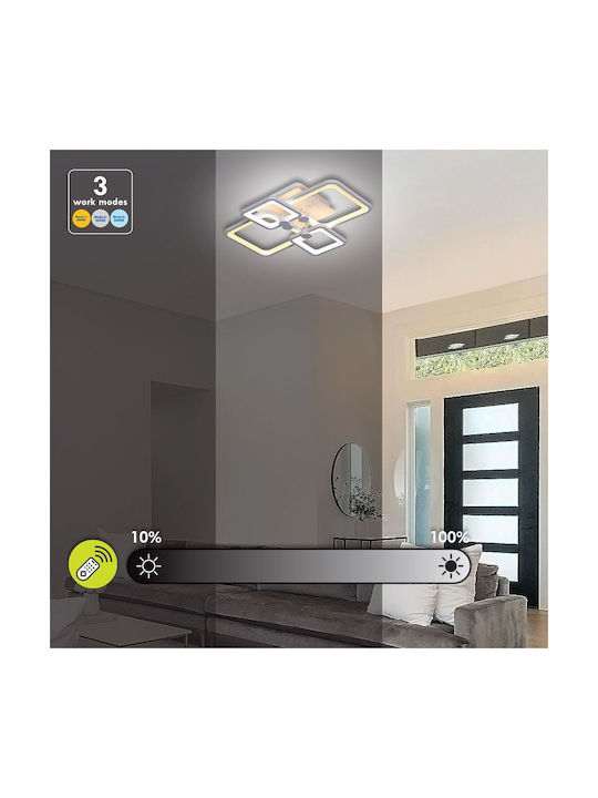 Vivalux Metro Ceiling Mount Light 59.1cm White with Integrated LED and Remote Control