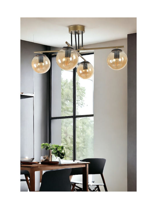 Opviq Oslo Ceiling Mount Light 70cm Yellow with Socket E27