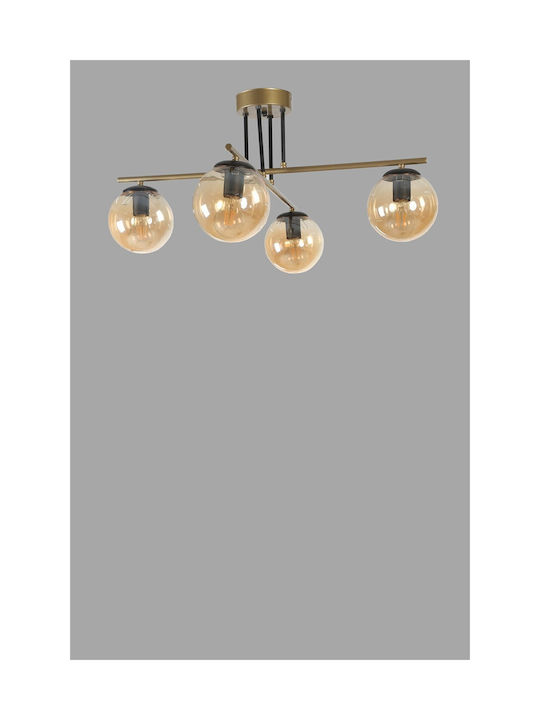 Opviq Oslo Ceiling Mount Light 70cm Yellow with Socket E27