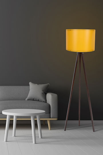 Freebox Lampa de podea Î145xL38cm. cu Soclu pentru Bec E27 Galben
