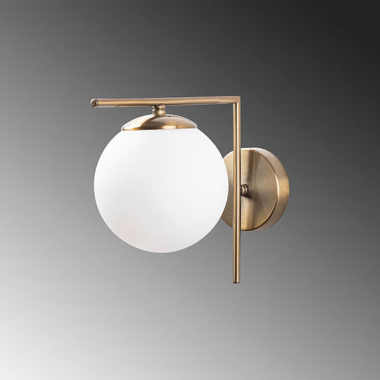 Opviq Lampă de Perete cu Bază de Bec E14 Auriu 15 cm