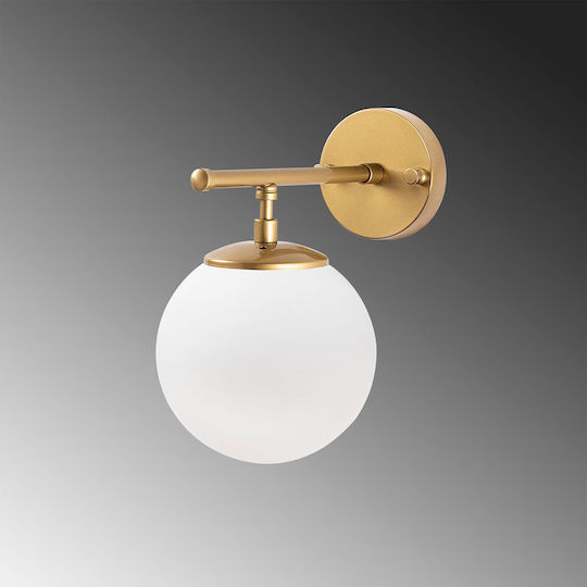 Opviq Leuchte Wand mit Fassung E14 Weiß 15cm