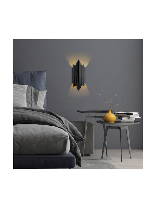 Opviq Lamp Wall with Socket E14 Black 22cm