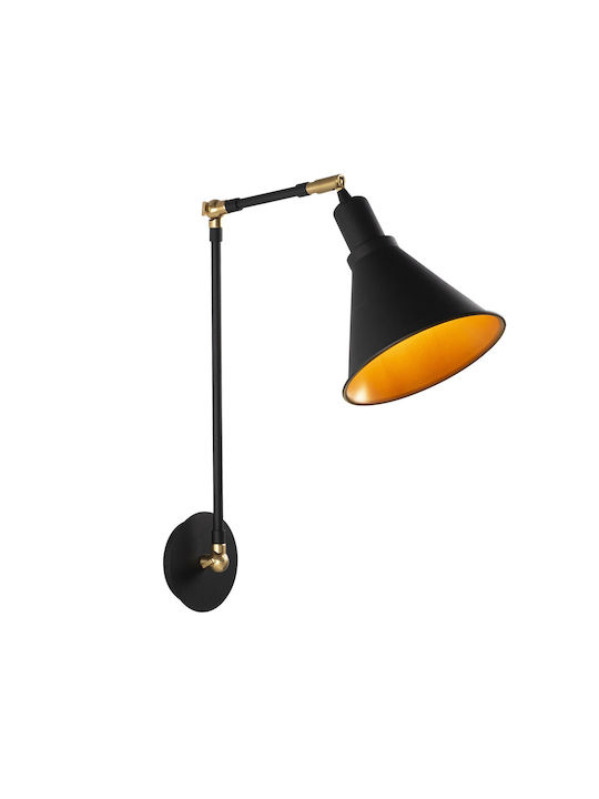 Opviq Berceste Lumină de Perete cu Soclu E27 Negru 20x56cm