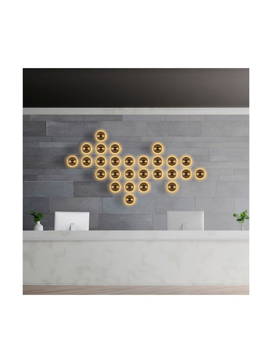 Opviq Wall Lamp with G9 Lamp Bulb Base Gold 20x16cm
