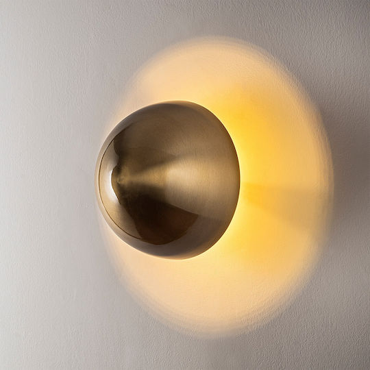 Opviq Wall Lamp with G9 Lamp Bulb Base Gold 20x16cm