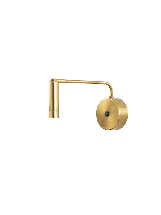 Opviq Wall Lamp with Integrated LED and Warm White Light Gold 10x27x15cm