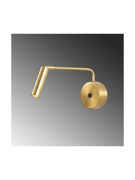 Opviq Wall Lamp with Integrated LED and Warm White Light Gold 10x27x15cm