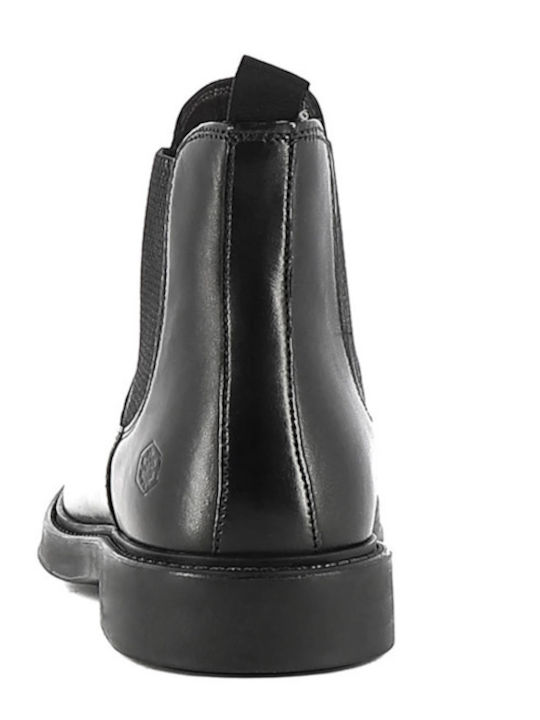 Lenard Leather Black Chelsea Boots