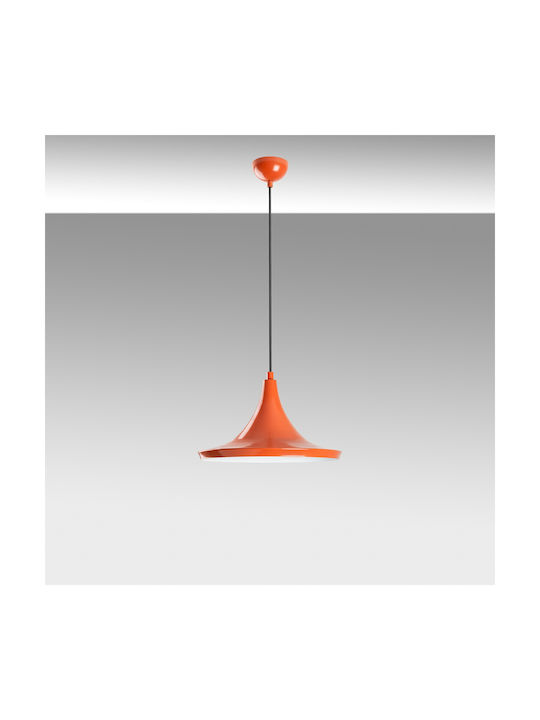 Opviq Orange Pendant Light Orange with Socket E27 30x30x117cm