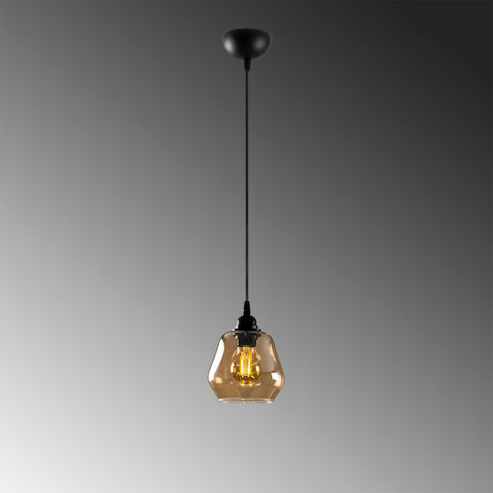 Opviq Gold Hängelampe Schwarz mit Fassung E27 15x15x110cm.