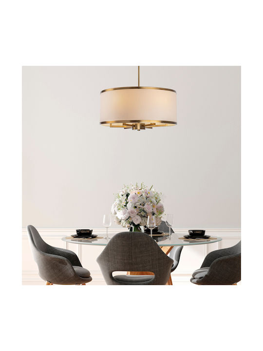 Opviq Cream Pendant Light White with Socket E27 60x60x83cm