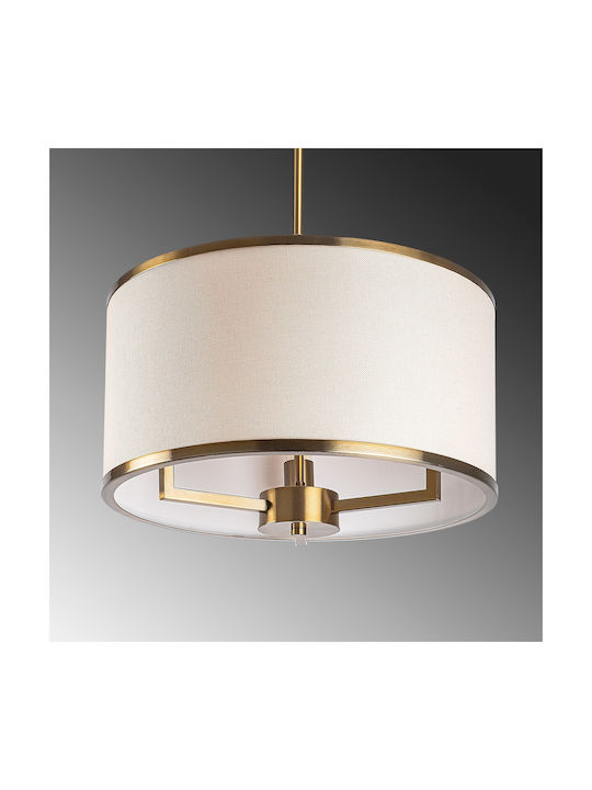 Opviq Gold Κρεμαστό Φωτιστικό Λευκό 50x50x84εκ.