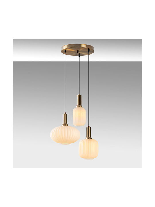 Opviq Висящо Осветително Тяло Бял 55x55x130см.