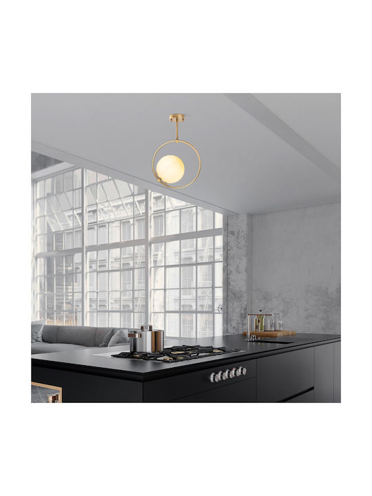 Opviq Dolunay Pendant Light Yellow with Socket E27 26x15x39cm