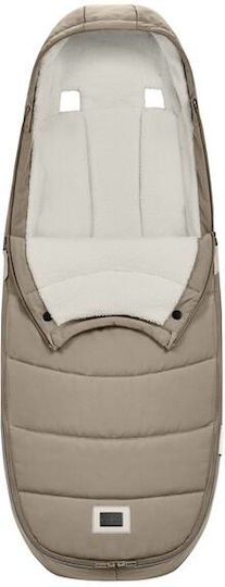 Cybex Platinum Waterproof Stroller Footmuff with Fleece Lining Cozy Beige