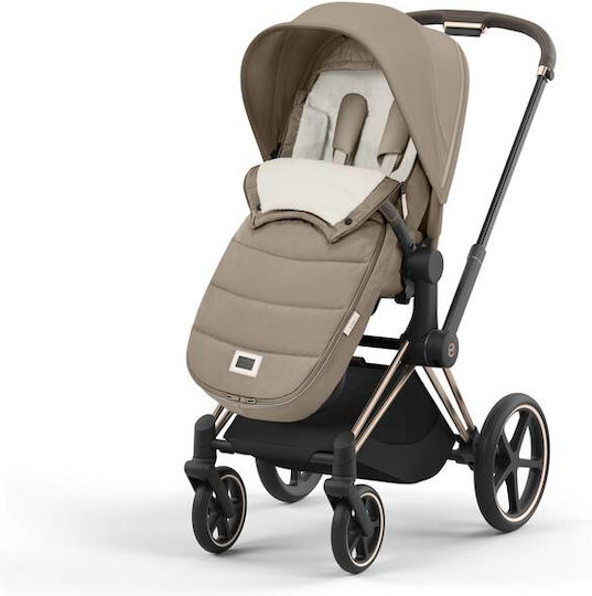 Cybex Platinum Waterproof Stroller Footmuff with Fleece Lining Cozy Beige