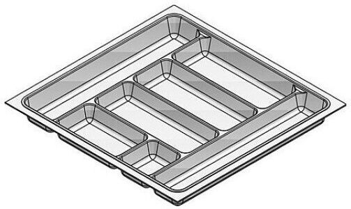 Agoform Besteckeinsatz für Schubladen Kunststoff 84x48cm Weiße