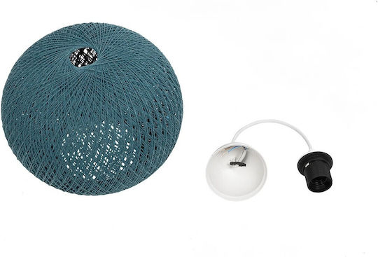 GloboStar Solei Pendant Light Turquoise Boho with Rope for Socket E27 30x30x35cm