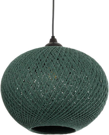 GloboStar Solei Pendant Light Green Boho with Rope for Socket E27 30x30x35cm