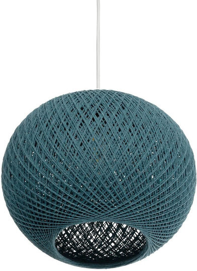 GloboStar Solei Pendant Light Turquoise Boho with Rope for Socket E27 30x30x35cm
