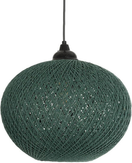 GloboStar Solei Pendant Light Green Boho with Rope for Socket E27 30x30x35cm