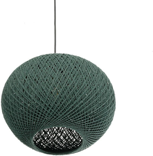 GloboStar Solei Pendant Light Green Boho with Rope for Socket E27 30x30x35cm
