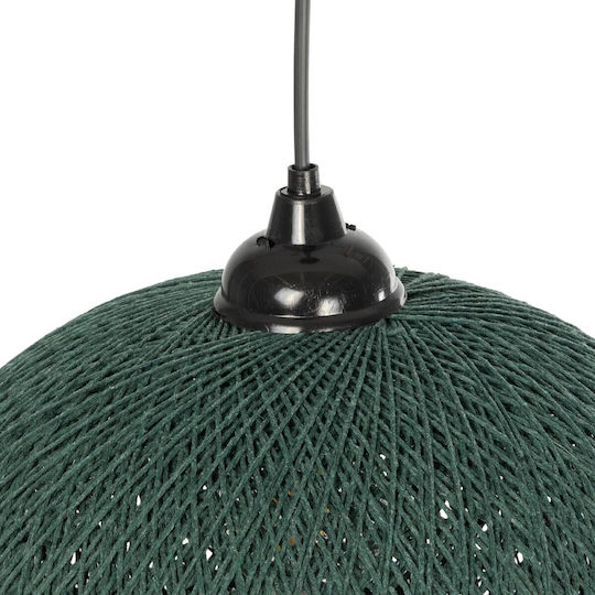 GloboStar Solei Pendant Light Green Boho with Rope for Socket E27 30x30x35cm