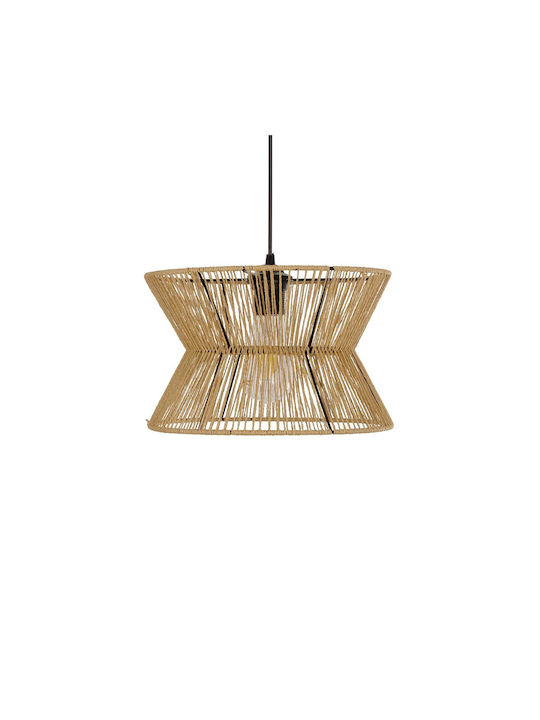 GloboStar Upcone Beige Boho Ceiling Light with Rope for E27 Socket 30x30x21cm