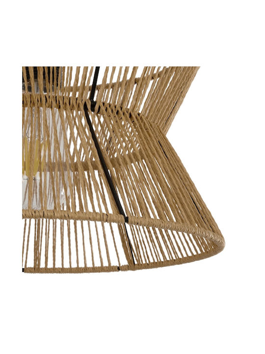 GloboStar Upcone Beige Boho Ceiling Light with Rope for E27 Socket 30x30x21cm