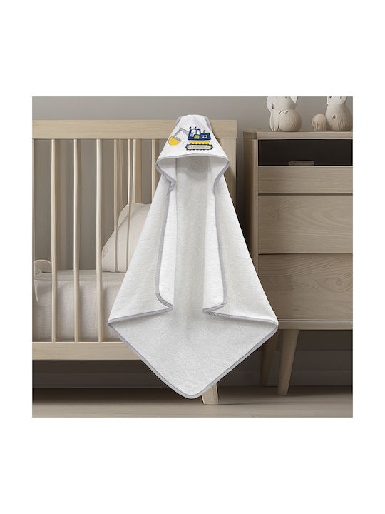 Lino Home Βρεφική Κάπα-Μπουρνούζι με Κουκούλα 75x75εκ.
