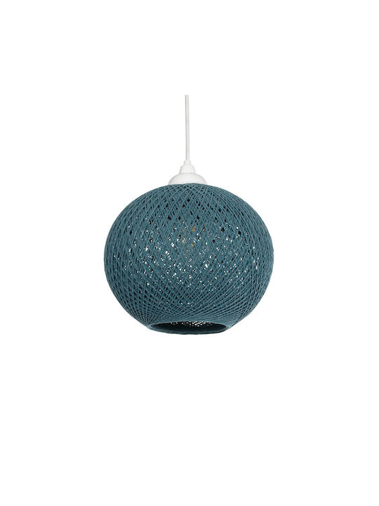 GloboStar Solei Pendant Light Turquoise Boho with Rope for Socket E27 20x20x25cm
