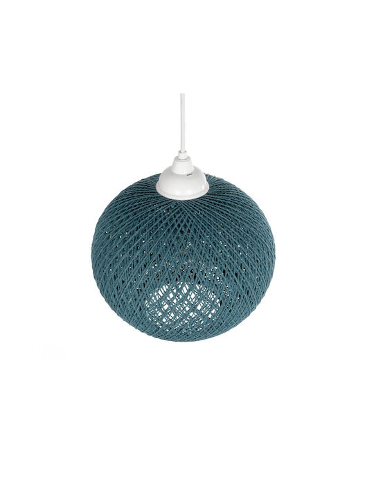 GloboStar Solei Pendant Light Turquoise Boho with Rope for Socket E27 20x20x25cm