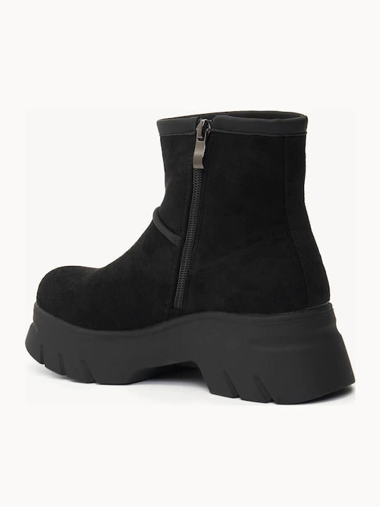 Suede Women's Ankle Boots Black