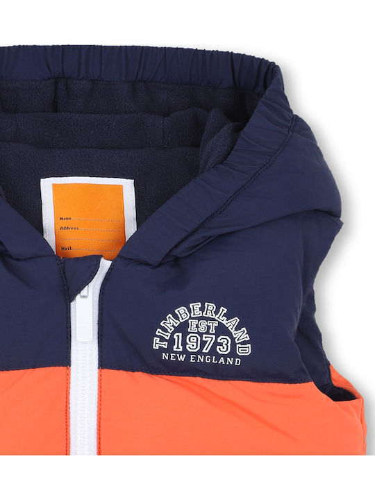 Kinder Freizeitjacke Ärmellos Orange, Blue