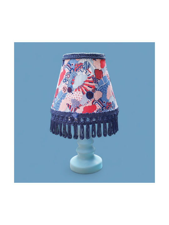Oxygen Red China Town Table Lamp for Bedside E27 with Shade and Red Base