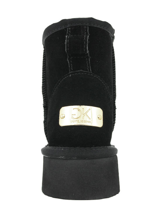 Thimmen Suede Women's Ankle Boots with Fur Black