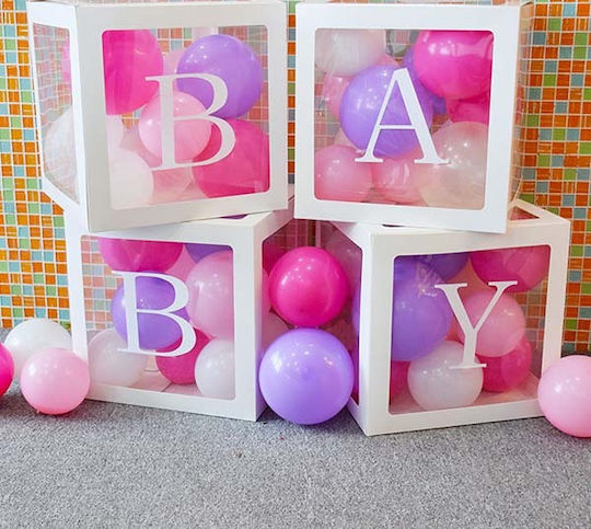 Decoration Boxes Balloons Baby B735bw Bal-b735bw-gender-reveal
