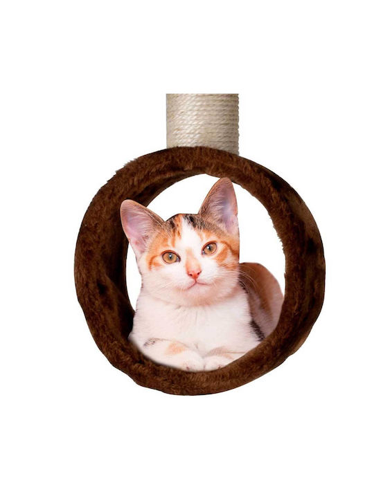 Bakaji Cat Climbing Tree Sisal Playground Height 165cm Brown 02813877