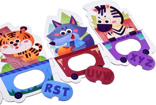 Jokomisiada Puzzle Educativ Tren Animale Învățare Alfabet 40 Piese Za5751