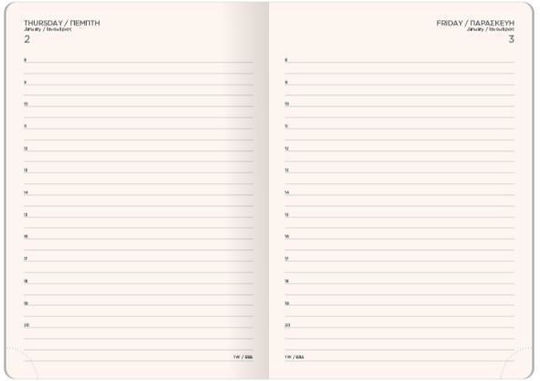 The Writing Fields Daily Agendas 2026 Cappuccino 16.6x23.8cm