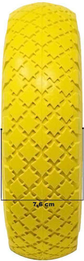 Bakaji Wheel Complete Stroller Puncture Proof Pu Yellow Color Stroller 25 cm Abs Rim 02839105