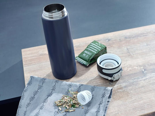 Leifheit Glass Thermos Stainless Steel / Plastic 600ml Navy Blue