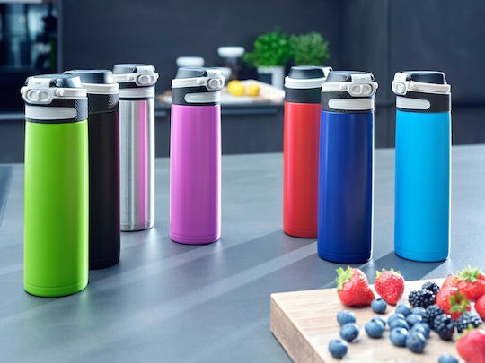 Leifheit Glas Thermosflasche Rostfreier Stahl 600ml Silber