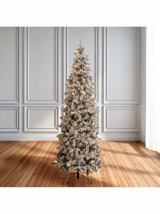 Snowy Pre Lit Slim Tree 240cm Snowy Pre Lit Slim Tree 240cm