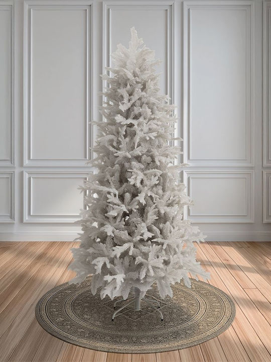 Weihnachtsbaum White Flocked 240cm mit 3132 Zweige Weiß